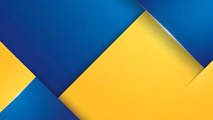 Blue and Yellow Abstract Geometric Shapes.