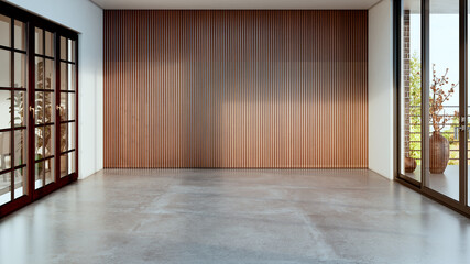 Naklejka premium Large luxury modern bright interiors Living room mockup illustration 3D rendering image