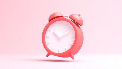 Classic Alarm Clock Cute 3D Icon, Isolated Illustration for Business Urgency