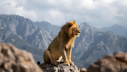 lion on the mountain