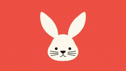 Fototapeta premium Cartoon Rabbit Face