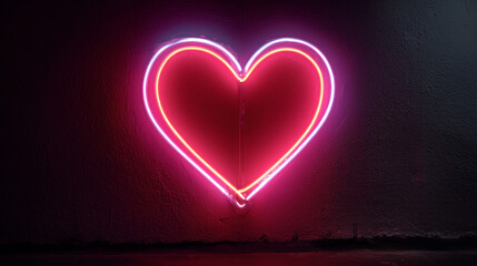 pink heart on black background