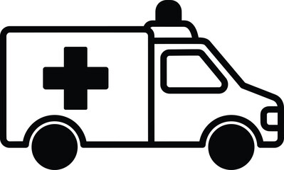 Emergency Ambulance Transport Icon Vector Illustration