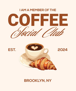 coffee social club t-shirt design
