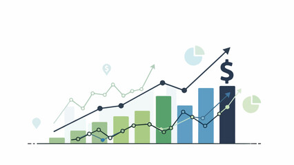 A colorful infographic with graphs and charts