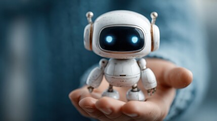 Hands engaging with digital chat bubbles representing communication with a chatbot in a modern setting