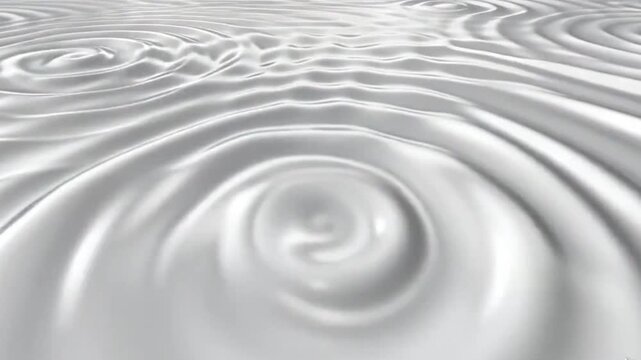 3D render of a white abstract liquid ripple pattern, 4K seamless loop animation, ideal as a clean business presentation background