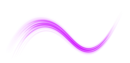 Purple light wave moves diagonally as a clear line in a transparent png showing speed and violet motion. Air wind lifts the flow to blue twist while sparks twirl and generate a wide swirl.