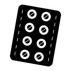 menstrual medicine tablet glyph icon