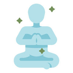 meditation pose flat icon
