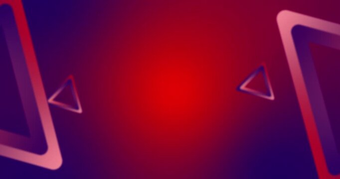 Vibrant abstract geometric design with red and blue. - Loop 3D Background