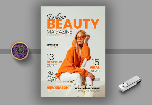 Fashion Magazine Cover Design Layout