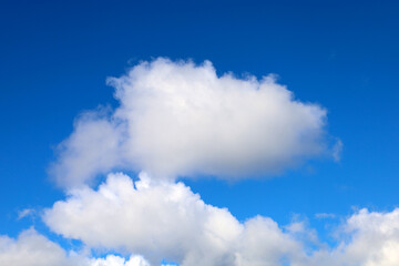 Fototapeta premium Blue sky background with white cloud