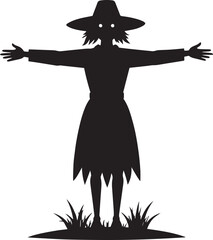  Minimal Farm Scarecrow Vector Illustration