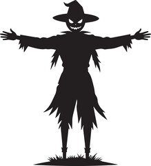  Minimal Farm Scarecrow Vector Illustration