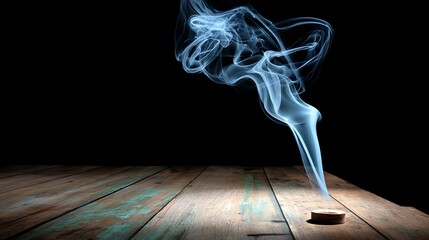 Creative close-up photography of captivating indoor smoke patterns and artistry