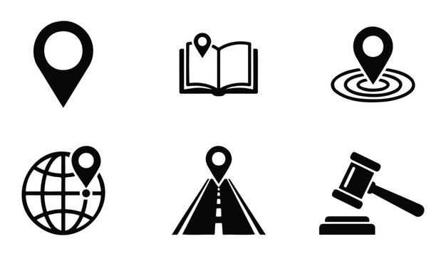 Location map pin icons set. Modern map marker collection. Pinpoint. Location pin icon. Map pin place marker. Map marker pointer icon. GPS location symbol. Flat style vector
