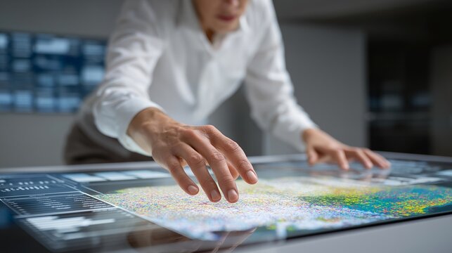 Advanced data analytics interface displaying interactive heatmaps with color coded intensity, visualizing user behavior patterns, engagement zones, performance metrics, and data driven decision