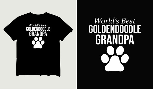 World's best goldendoodle grandpa t-shirt design for t-shirt quotes or poster svg printable cut file