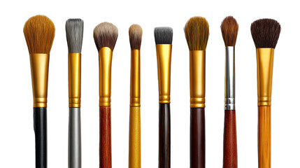 Set of brushes collection of various brushes for artistic and practical applications
