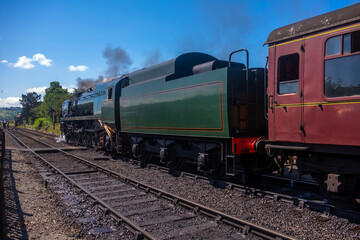 Fototapeta premium steam railway locomotive preserved heritage railway england uk