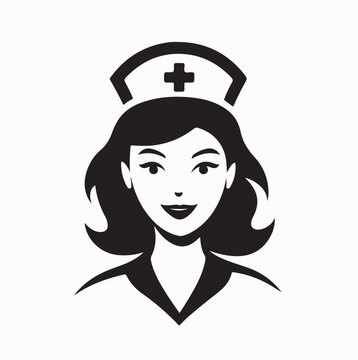 Nursing Symbol Nurse Vector Images Isolated on White Background