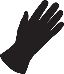 Obraz premium Goatskin Leather Gloves in silhouette white background.