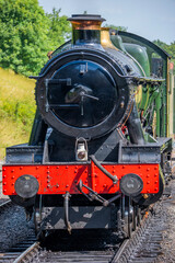 Obraz premium steam railway locomotive preserved heritage railway england uk
