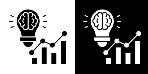 Business Intelligence  Icon Set White Glyph Style Collection