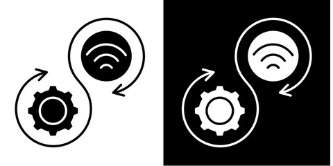 Devops  Icon Set White Glyph Style Collection