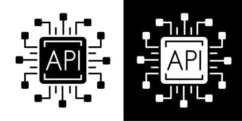Api Connection  Icon Set White Glyph Style Collection