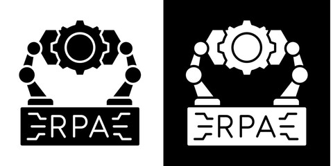 Rpa  Icon Set White Glyph Style Collection