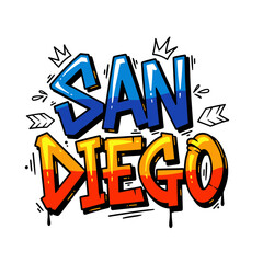 Obraz premium San Diego Graffiti Style Text Art.