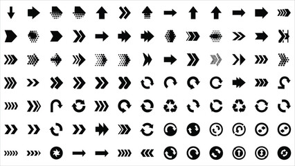 Vector Black Arrows Set – Modern Direction Icons and Cursor Arrows Collection © Utpol