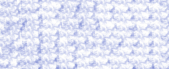 Abstract digital noise pattern in blue tones with specks, isolated on transparent background