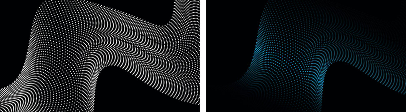 Futuristic wave patterns exploring point based technology in digital art