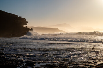 Plaża Fuerteventura. Zachód słońca