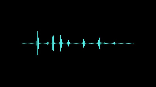 Sound Wave Digital Frequency Spectrum with Abstract Music Audio Motion Visualization