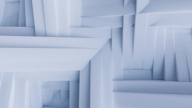 abstract white 3d cube cubic shapes background, motion graphic render wallpaper backdrop, 4k seamless loop	
