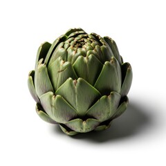 Obraz premium Fresh green artichoke isolated on white studio background high quality healthy food isolated on white background