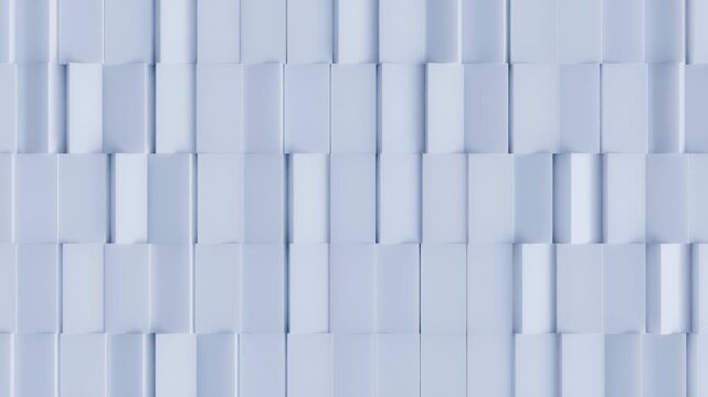 abstract white 3d cube cubic shapes background, motion graphic render wallpaper backdrop, 4k seamless loop	
