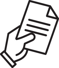 Hand Holding a Document with Lines of Text and a Folded Corner on a White Background Keywords: hand, holding, document, paper, text, lines, writing, information, data, contract, agreement, legal