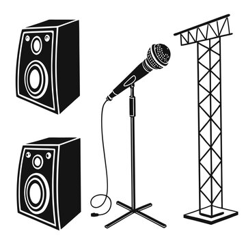 Music equipment illustration