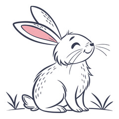 Obraz premium Cute cartoon rabbit