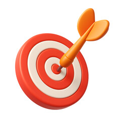 Bullseye Triumph: A dart finds its mark, piercing the very center of the bullseye, symbolizing precision, accuracy, and achievement.