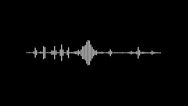 Abstract Audio Wave Digital Frequency with Animated Sound Waveform Spectrum and Music Audio Motion