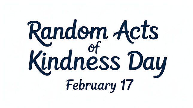 3d &ldquo;Random Acts of Kindness Day&rdquo; featuring February 17