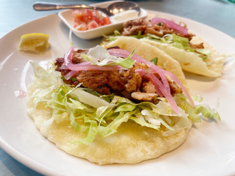 メキシコ料理タコストルティーヤプレート