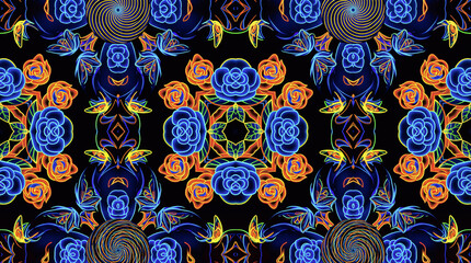 Abstract colorful kaleidoscope pattern background