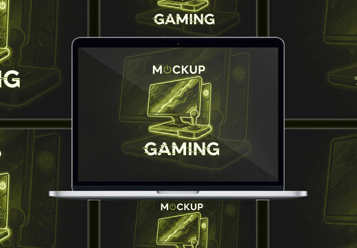 Laptop Front View Mockup